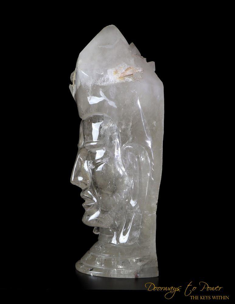 carved crystal buddha