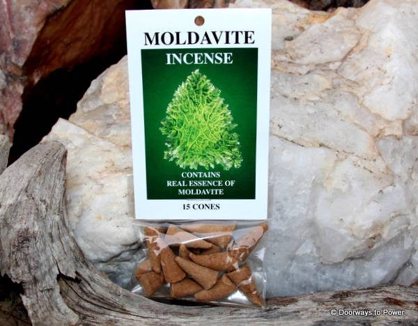 Moldavite Incense Cones