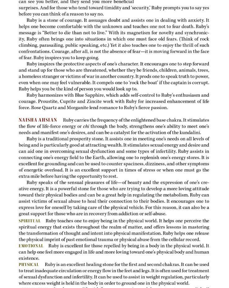 Ruby Metaphysical Properties 