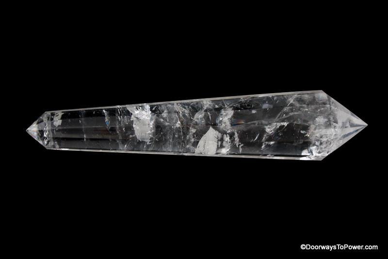 9" John of God Quartz Phantom Crystal 12 Sided Vogel Wand Rare CAV-3