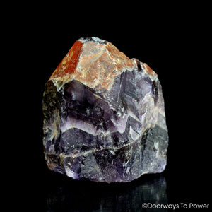 Auralite 23 Twin Crystal Altar Stone Red Hematite Tip & Sunken Record keeper (RARE)