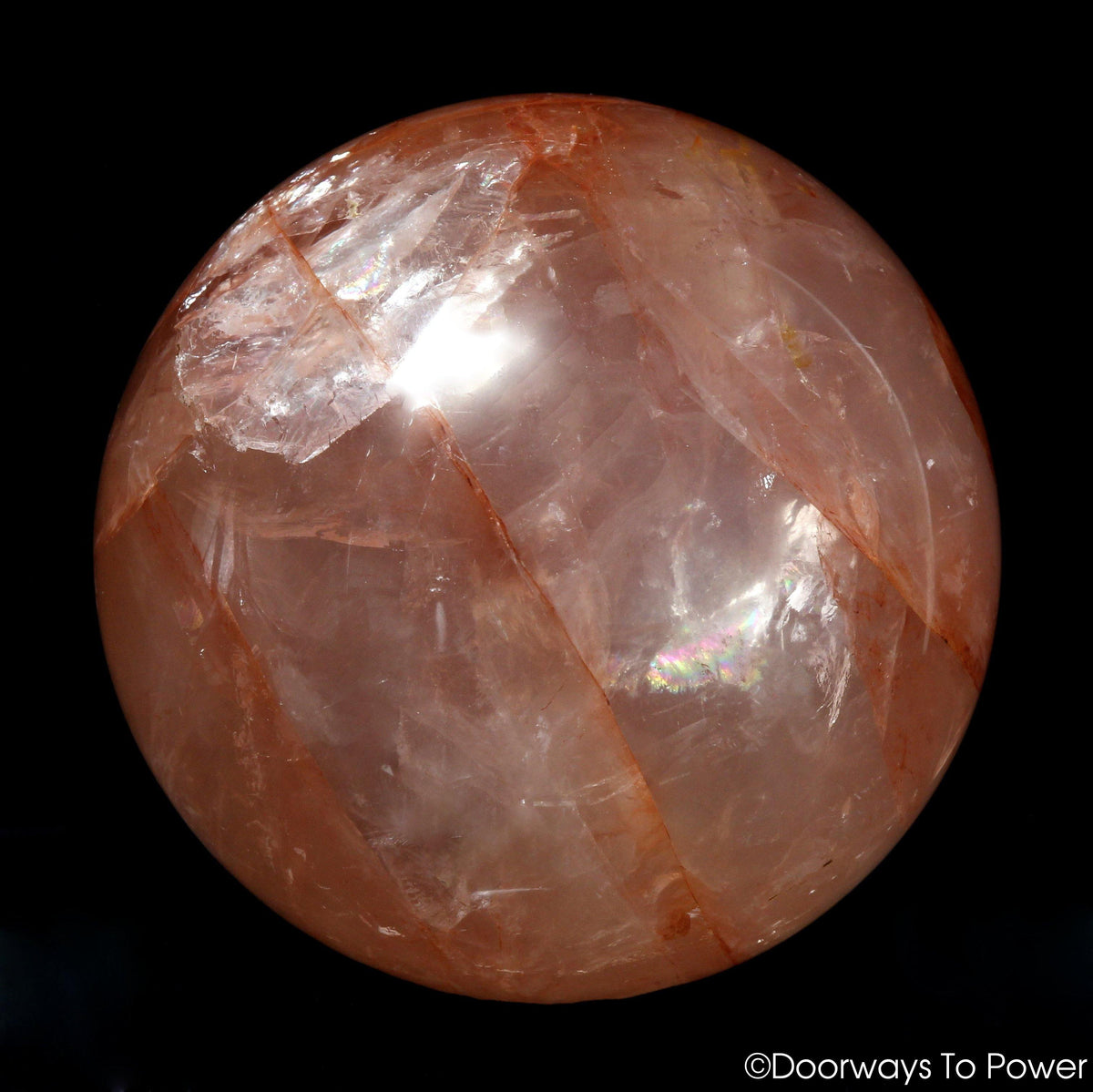 Pink Fire Azeztulite Crystal Sphere Ball Azozeo Super Activated
