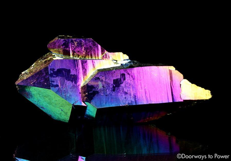 Titanium Aura Quartz DT Master Record Keeper Crystal 'Frequency Shifter'