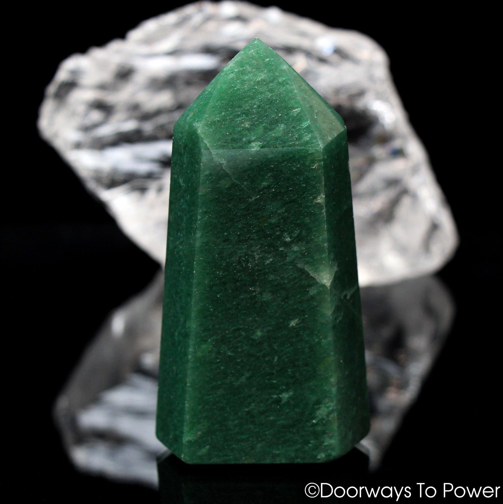 John of God Green Aventurine Pyrite Channeling Crystal 