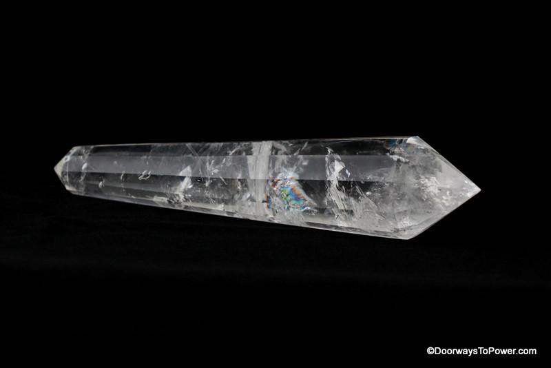 9" John of God Quartz Phantom Crystal 12 Sided Vogel Wand Rare CAV-3