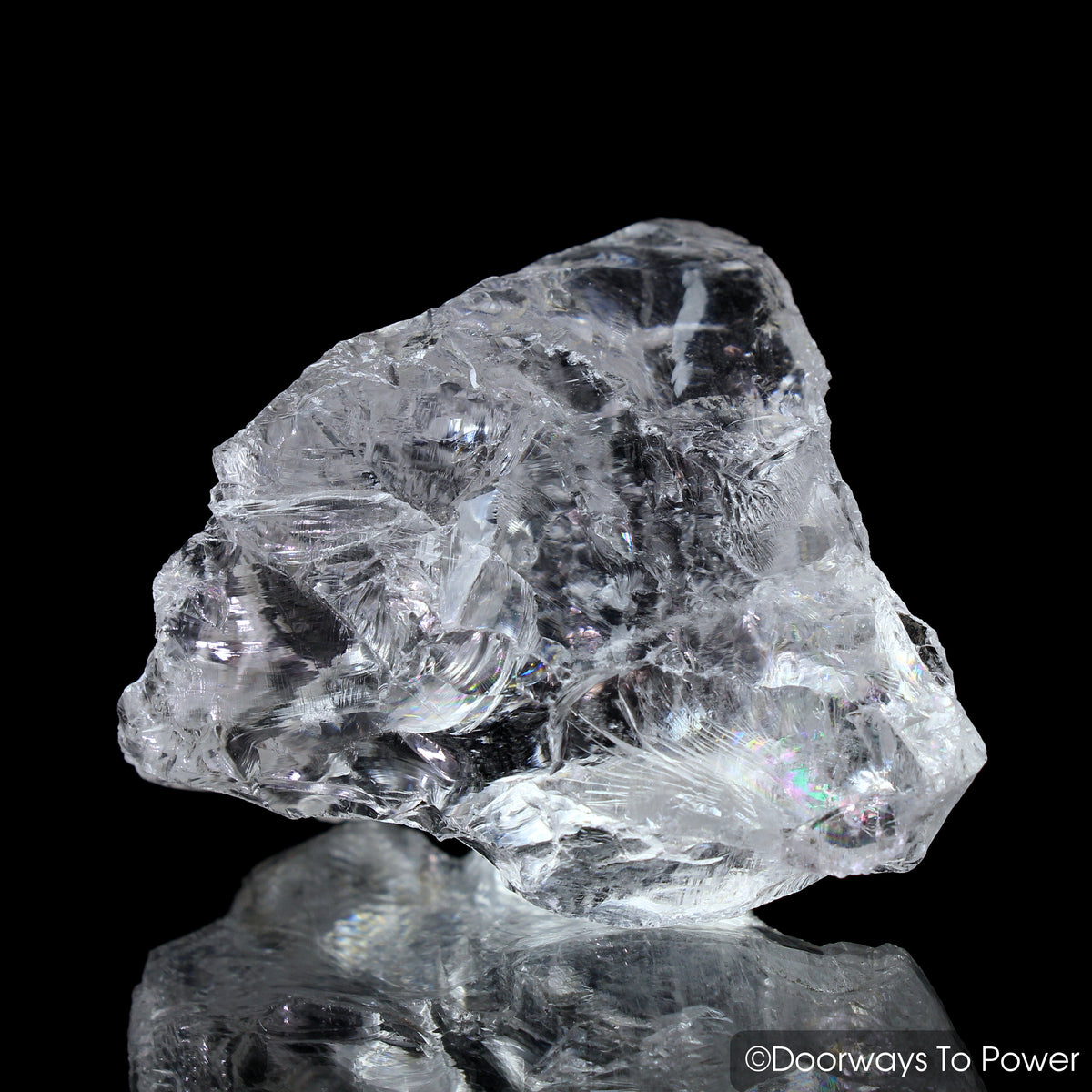 Satyaloka Clear Azeztulite Rainbow Quartz Master Record Keeper Starbrary Crystal