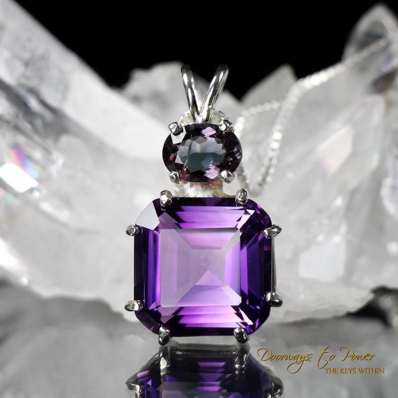 Amethyst Violet Tourmaline Earth Heart Pendant