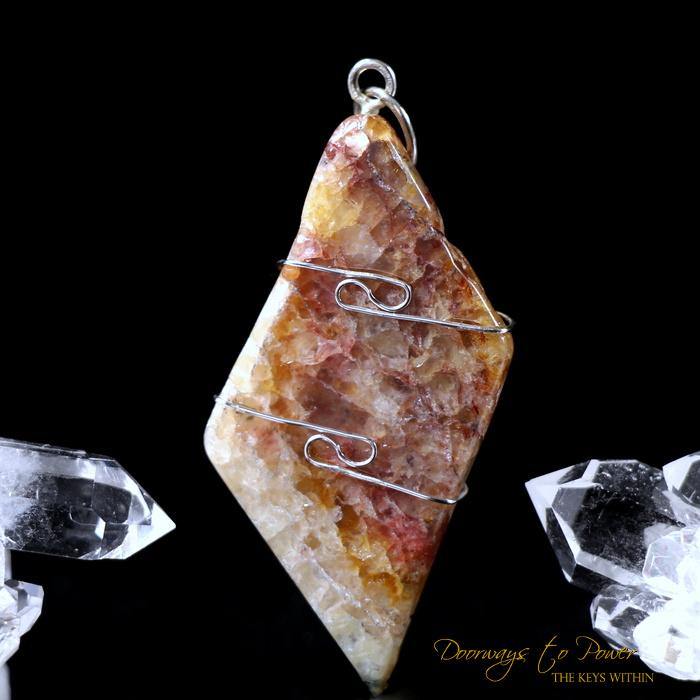 Himalaya Red Gold Azeztulite Pendant .925 SS