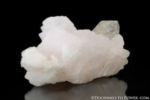 Pink Mangano Calcite w/ Golden Quartz Pleiadian Starbrary Crystal Specimen