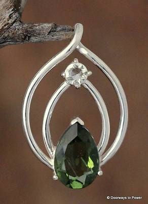 Moldavite Pendant w/ Libyan Desert Glass