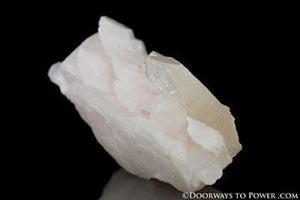 Pink Mangano Calcite w/ Golden Quartz Pleiadian Starbrary Crystal Specimen