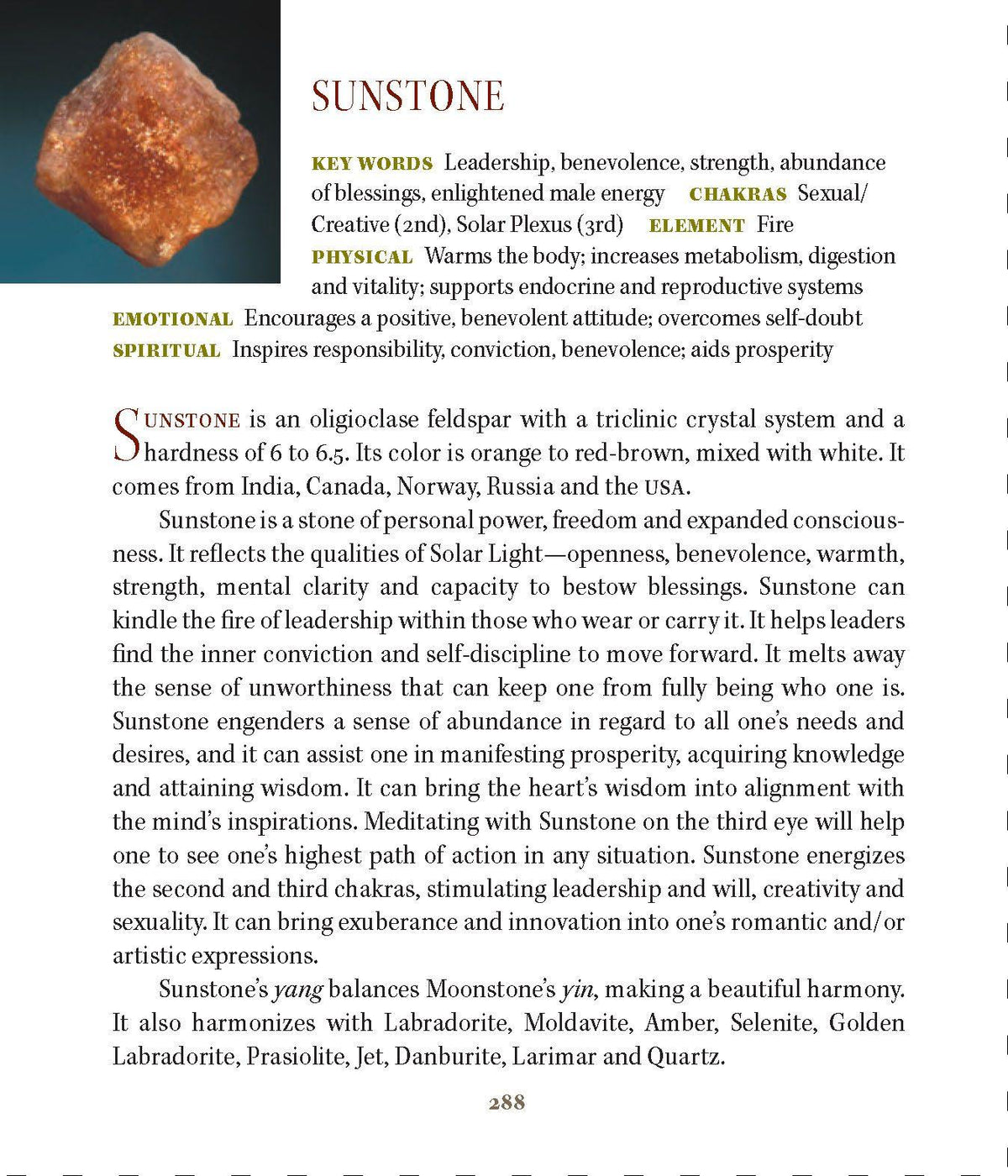 Sunstone Metaphysical Properties 