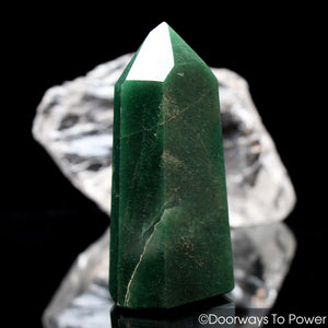 John of God Green Aventurine Pyrite Channeling Crystal 