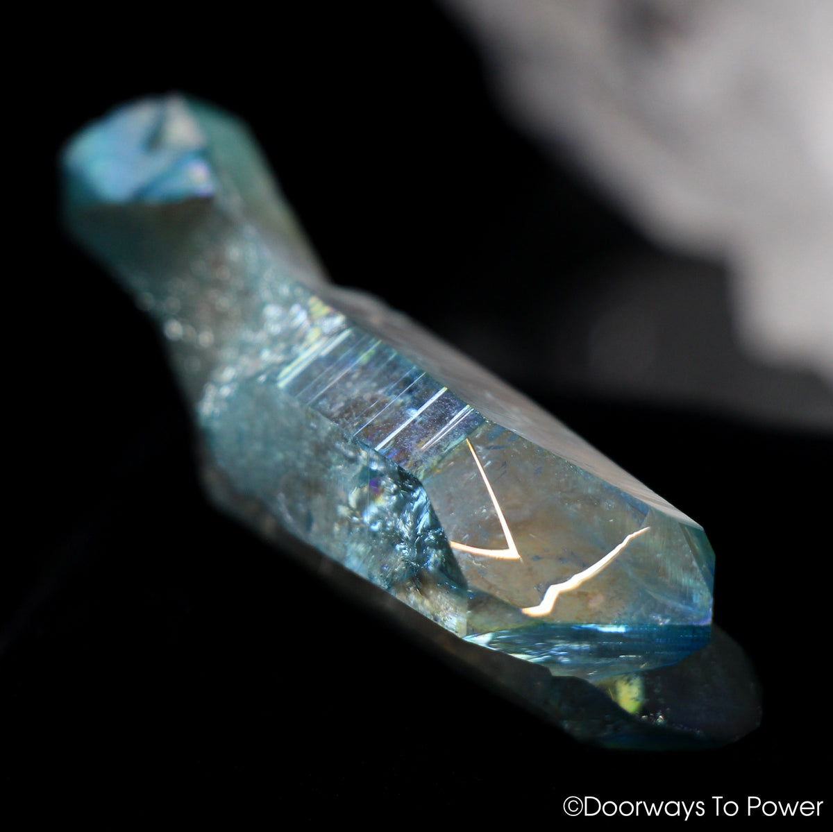 Aqua Aura Quartz Master Record Keeper Tantric Twin Crystal