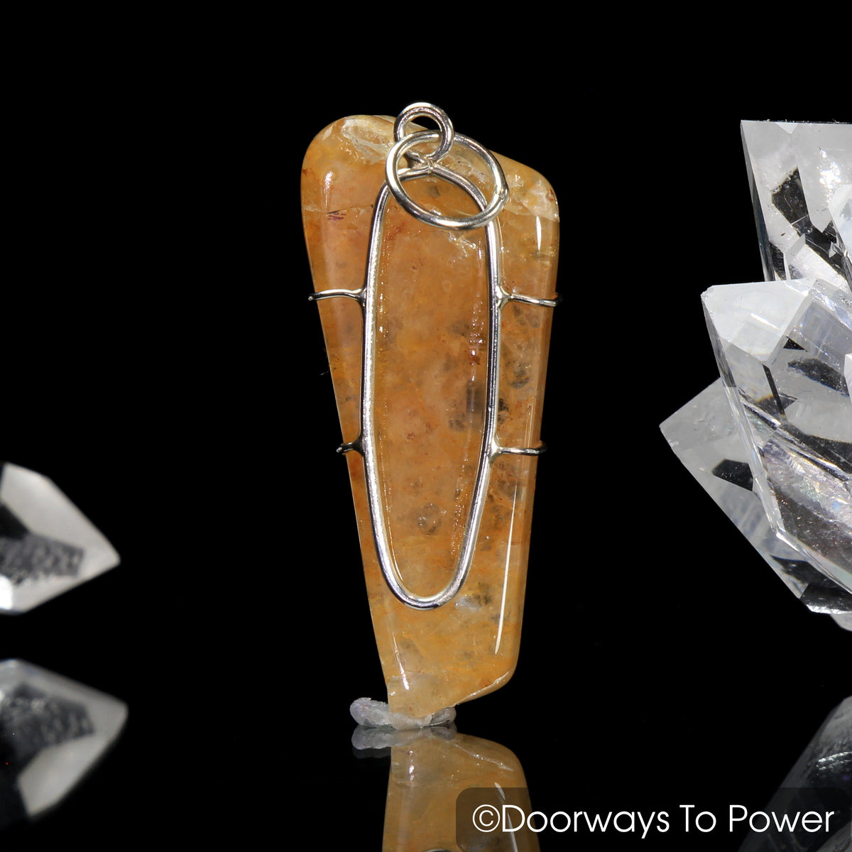 Himalaya Gold Azeztulite Abundance Crystal Healing Pendant