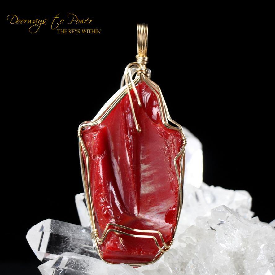 King Solomon Andara Crystal Pendant 14k 'Magic is Sacred'