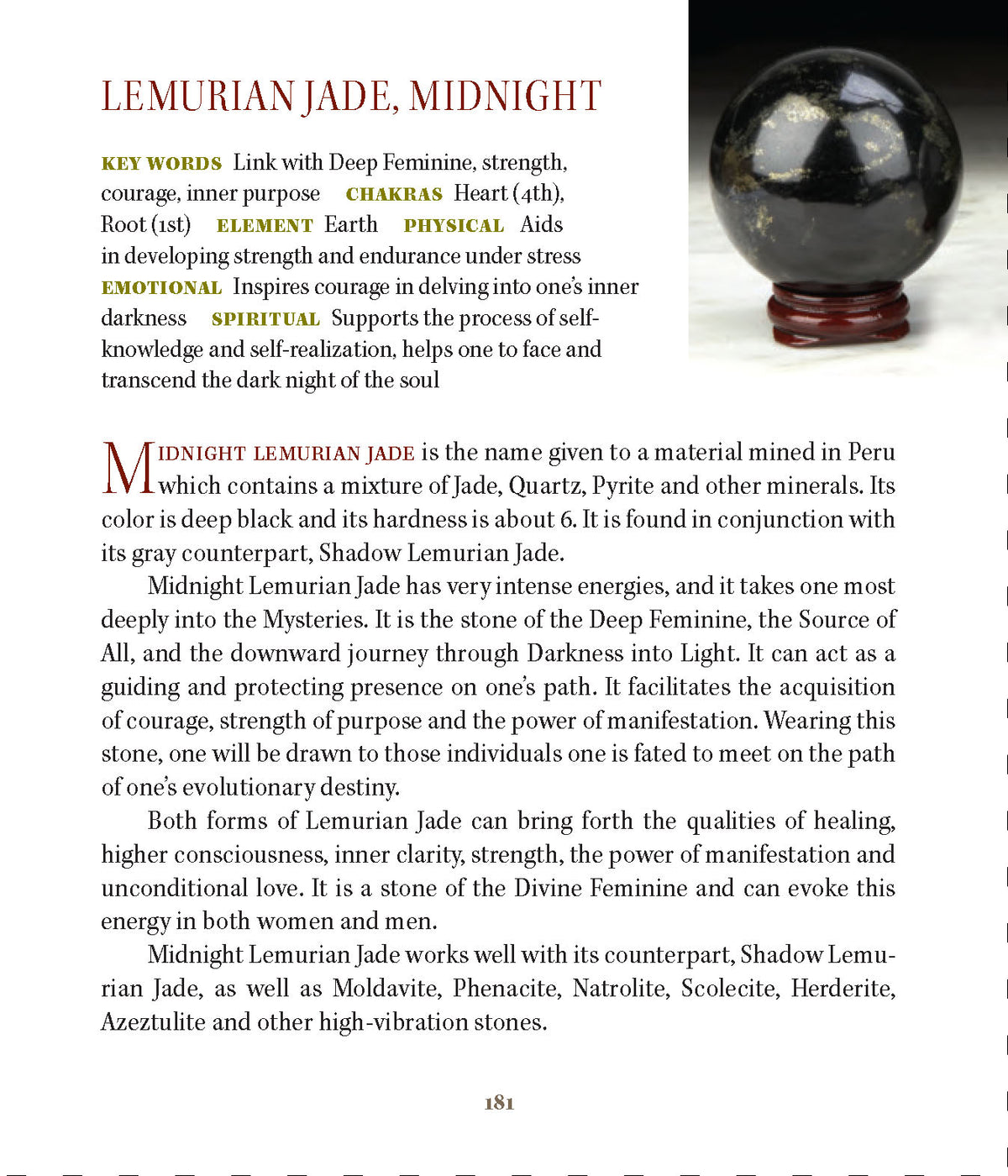 Midnight Lemurian Jade Crystal Tumbled & Polished