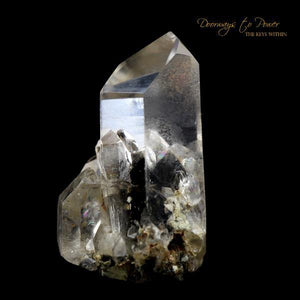 Brookite in Natural Manifestation Quartz Twin Crystal