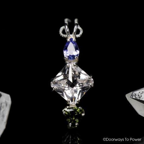 Tanzanite Danburite & Moldavite Mini Magician Stone Pendant