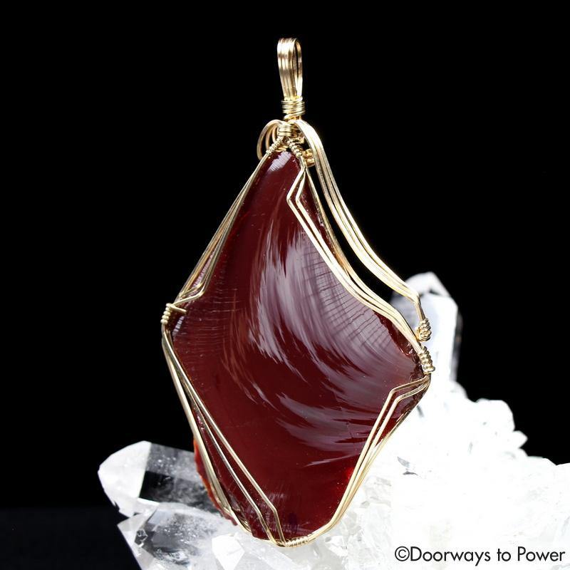 King Solomon Andara Crystal Pendant 14k 'Magic is Sacred'