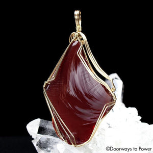 King Solomon Andara Crystal Pendant 14k 'Magic is Sacred'