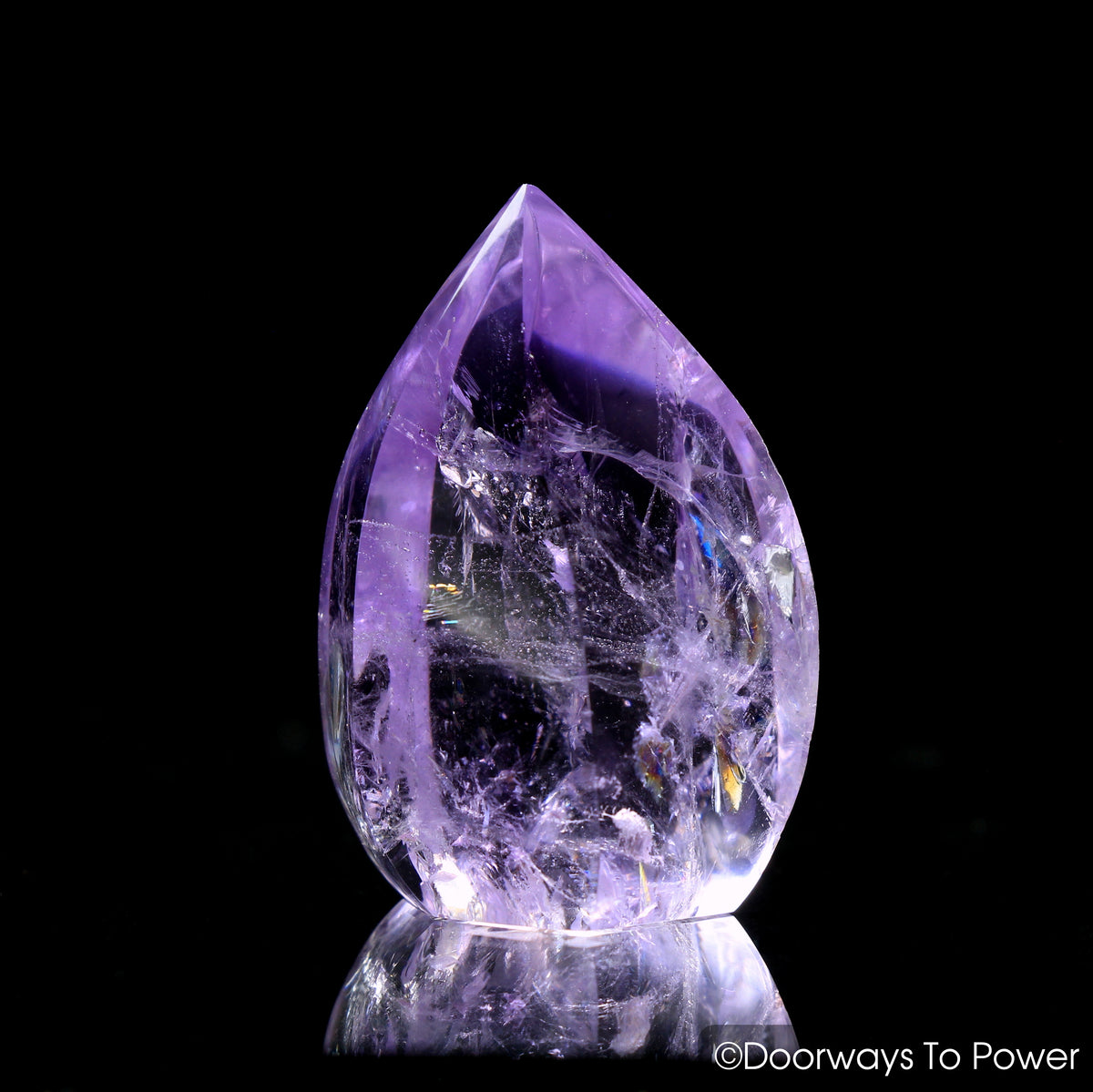 John of God Crystal Amethyst Casa Crystal Point 'Rainbow Warrior'