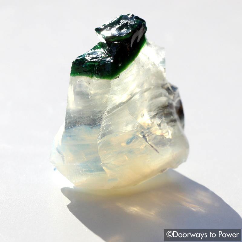 Angel Aura Opal & Pleiadian Green Bi Color Andara Crystal '144 Beacon'