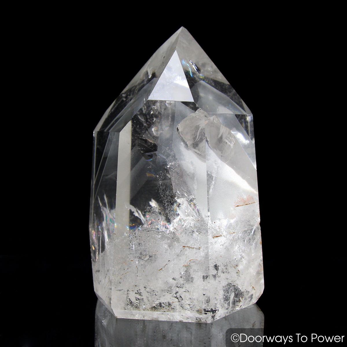 John of God Crystal Phantom Quartz Point & Temple Heart Dow