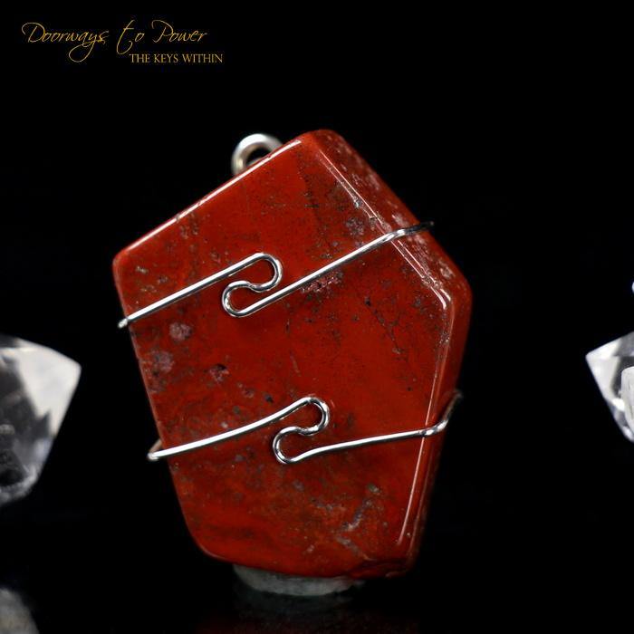 Red Fire Azeztulite Crystal Pendant