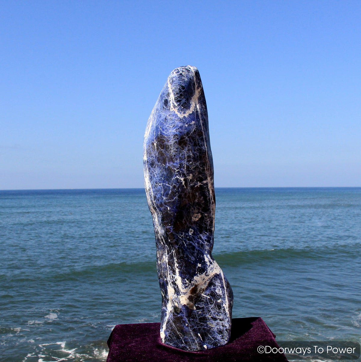 John of God Casa Crystal Sodalite Free Form Sculpture & Altar Stone