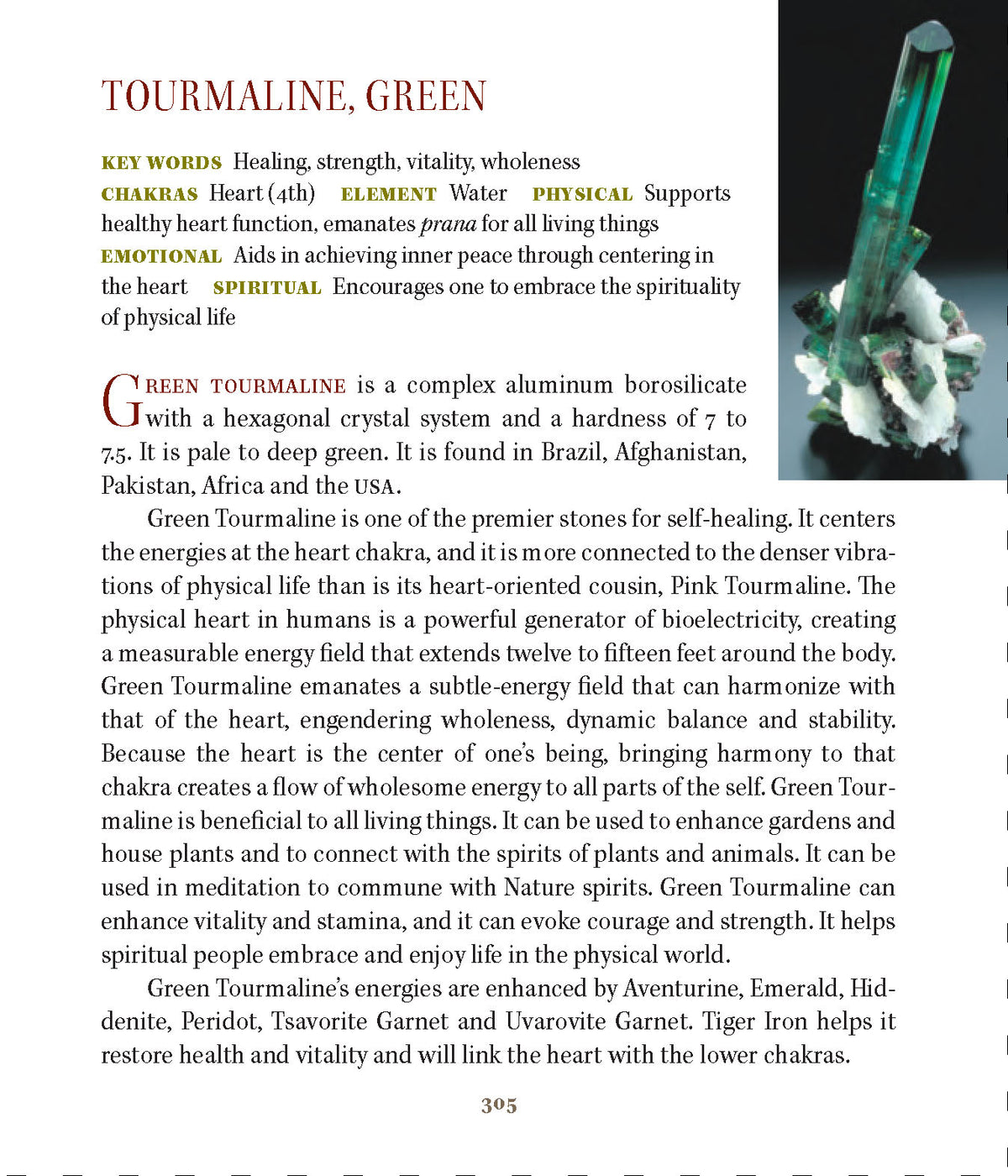 Green Tourmaline Metaphysical Properties