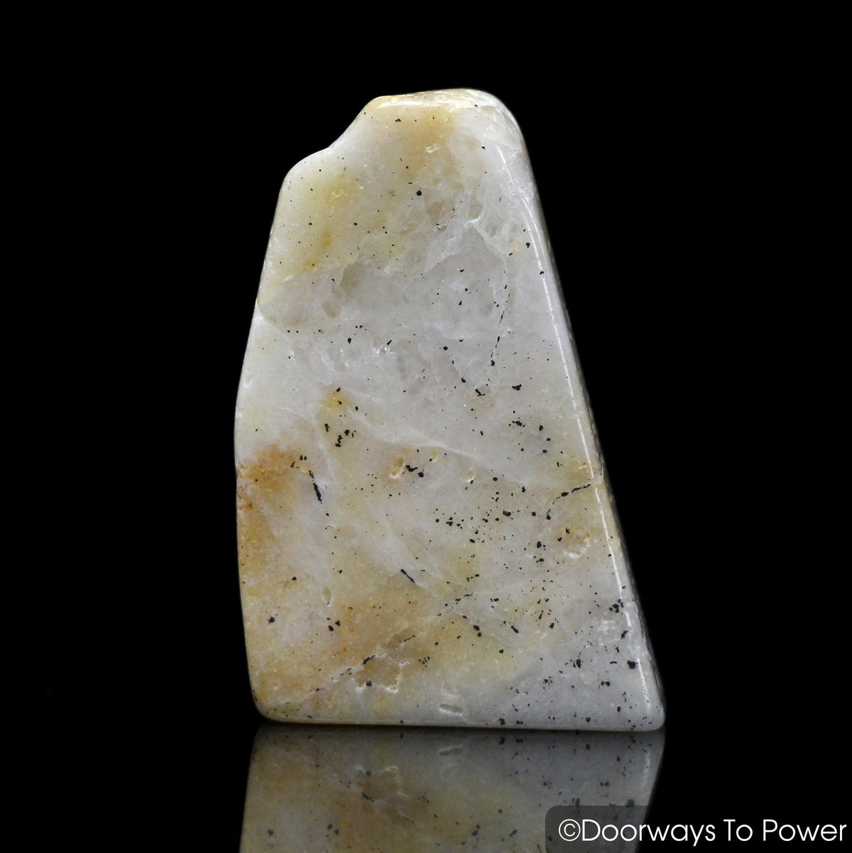 Honey & Cream Azeztulite Crystal Tumbled & Polished