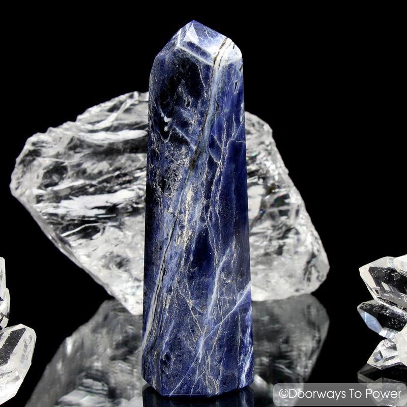 John of God Sodalite Casa Channeling Quartz Crystal Point
