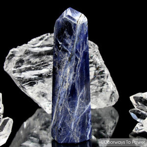 John of God Sodalite Casa Channeling Quartz Crystal Point