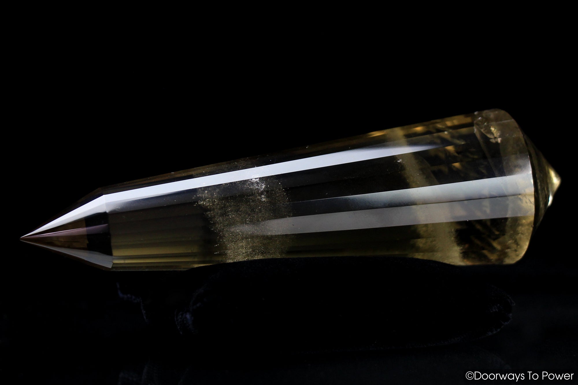 John of God Citrine 24 Sided Vogel Crystal 'Abundance' Quartz Wand