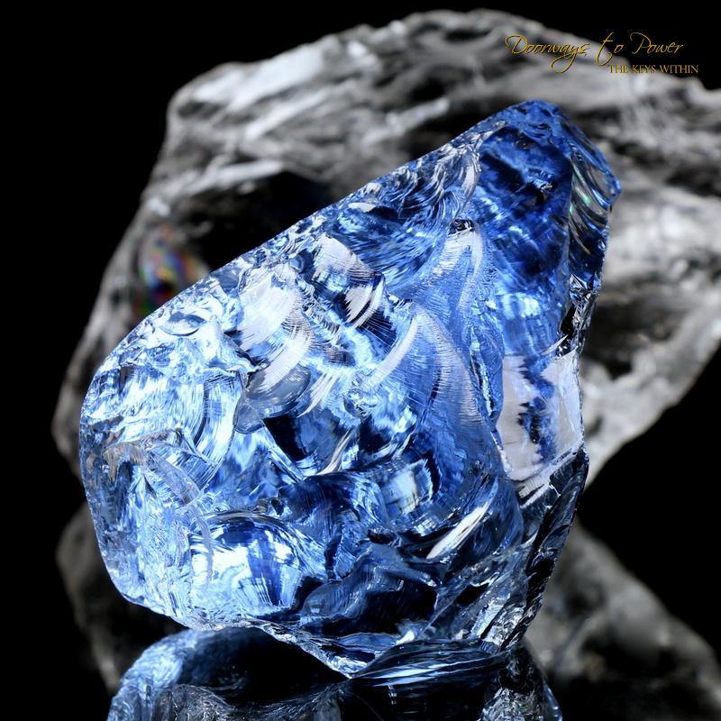 Lady Nellie Blue Andara Crystal Glass