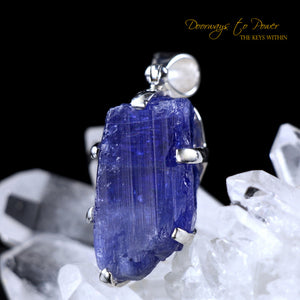 Big Gemmy Tanzanite Crystal Pendant Large Raw Natural