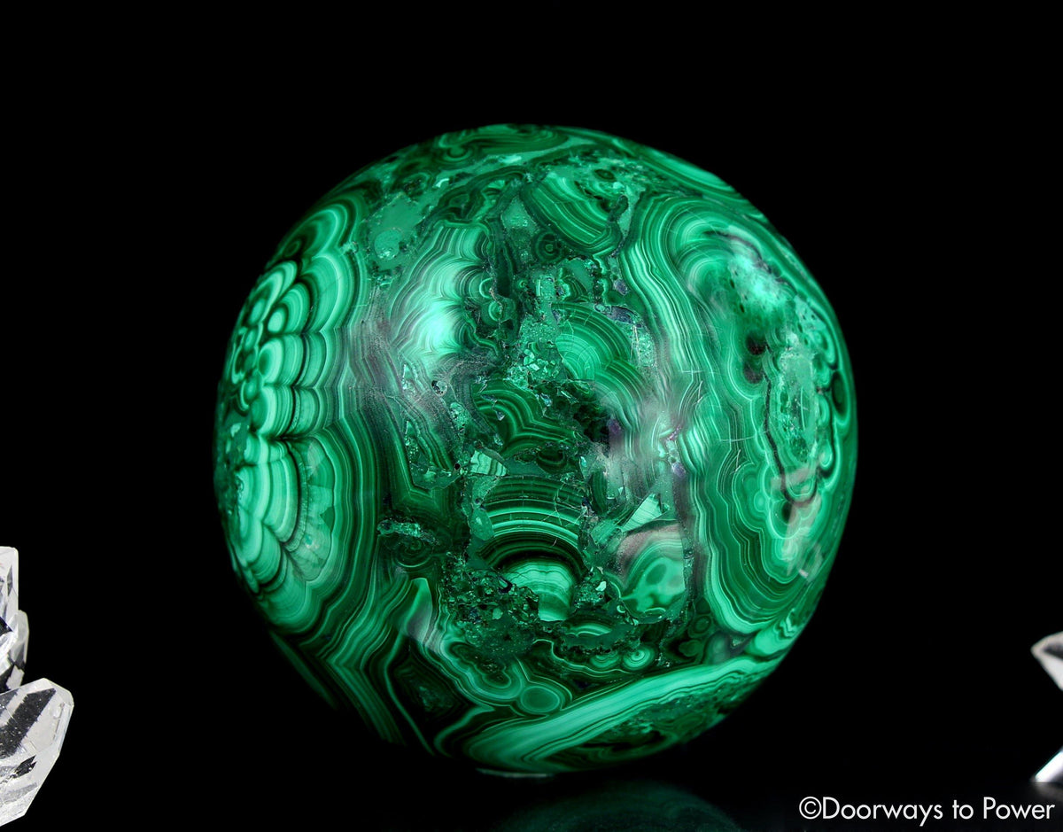 Malachite Crystal Sphere A +++ Collectors Quality