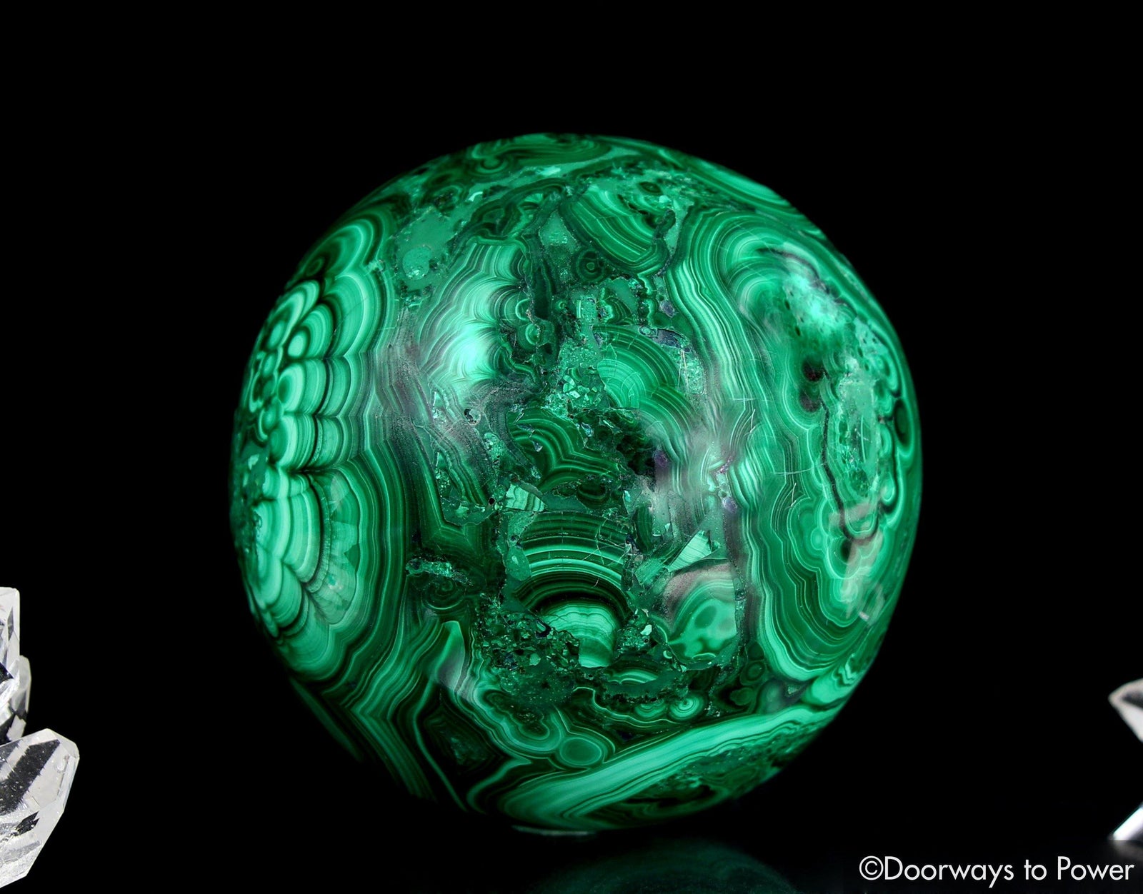 Malachite Crystal Sphere A +++ Collectors Quality