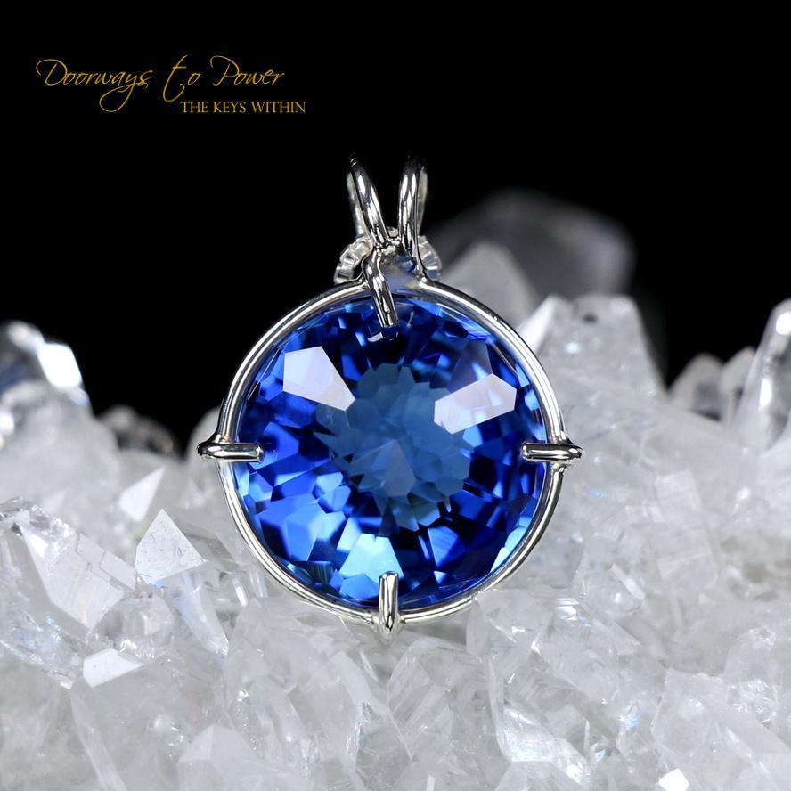 Tibetan Blue Obsidian Radiant Heart Pendant