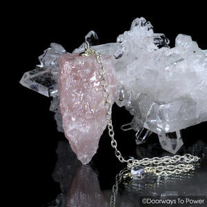 Rose Quartz Crystal Pendulum Blessed & Energized