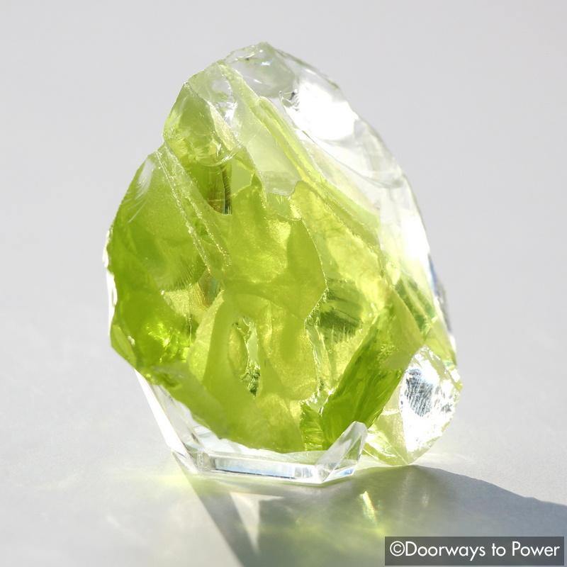 Oracle Eye Radium Green & Cosmic Ice Andara Crystal