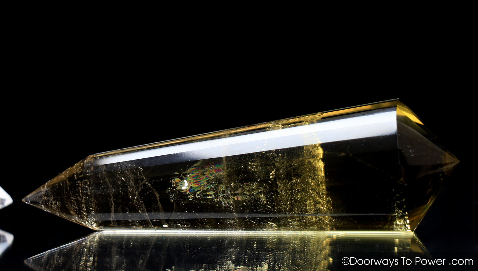 John of God Citrine 24 Sided Vogel Crystal 'Abundance' Healing Wand | Rare