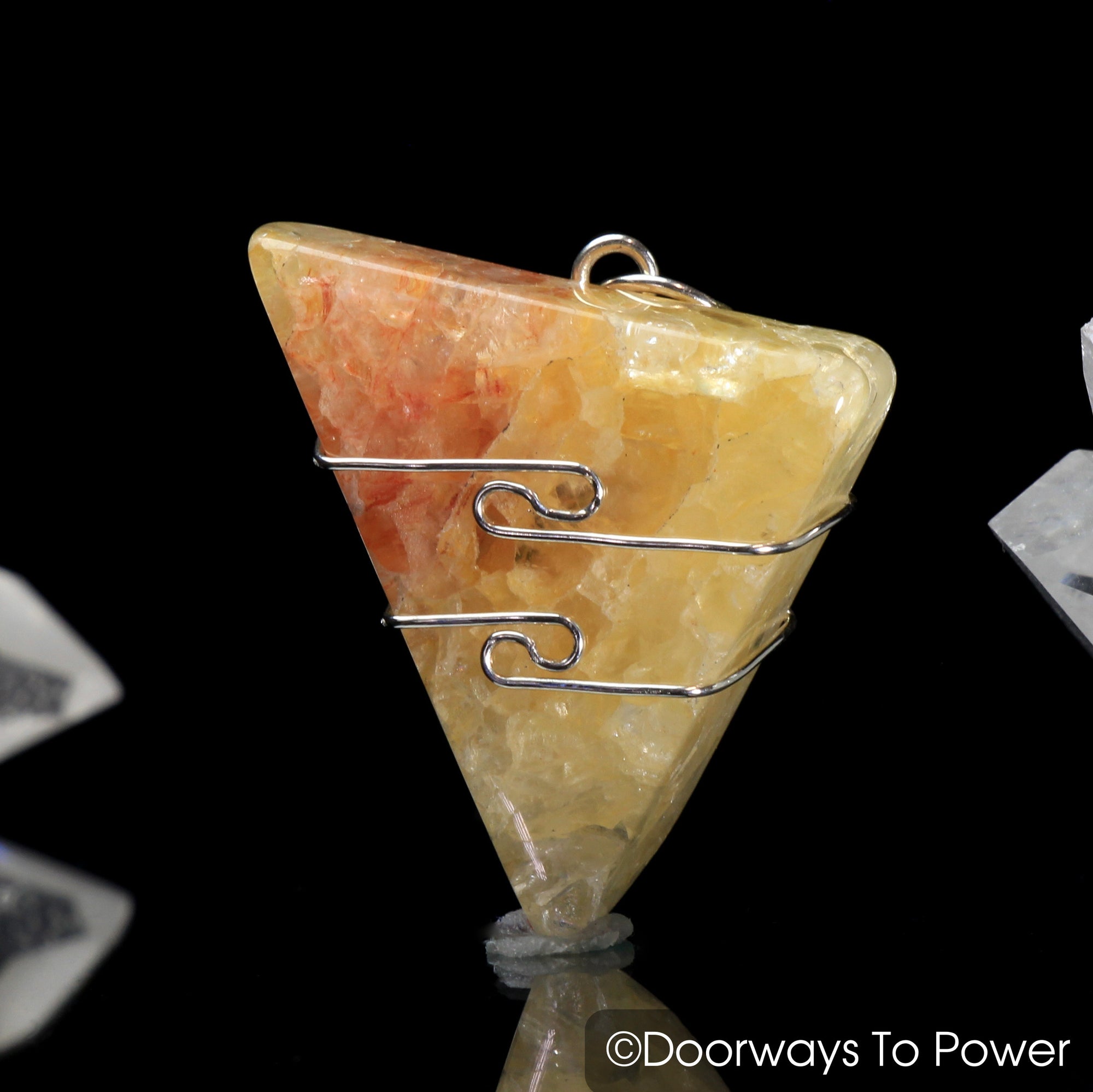 Himalaya Red Gold Azeztulite Crystal Pendant 