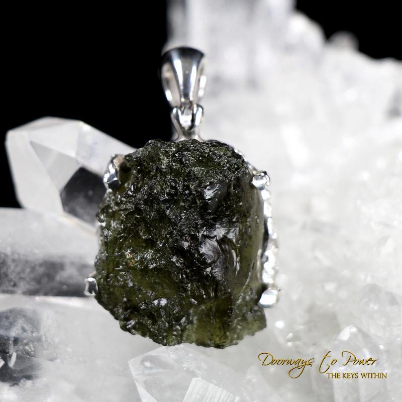Moldavite Tektite Stone Pendant
