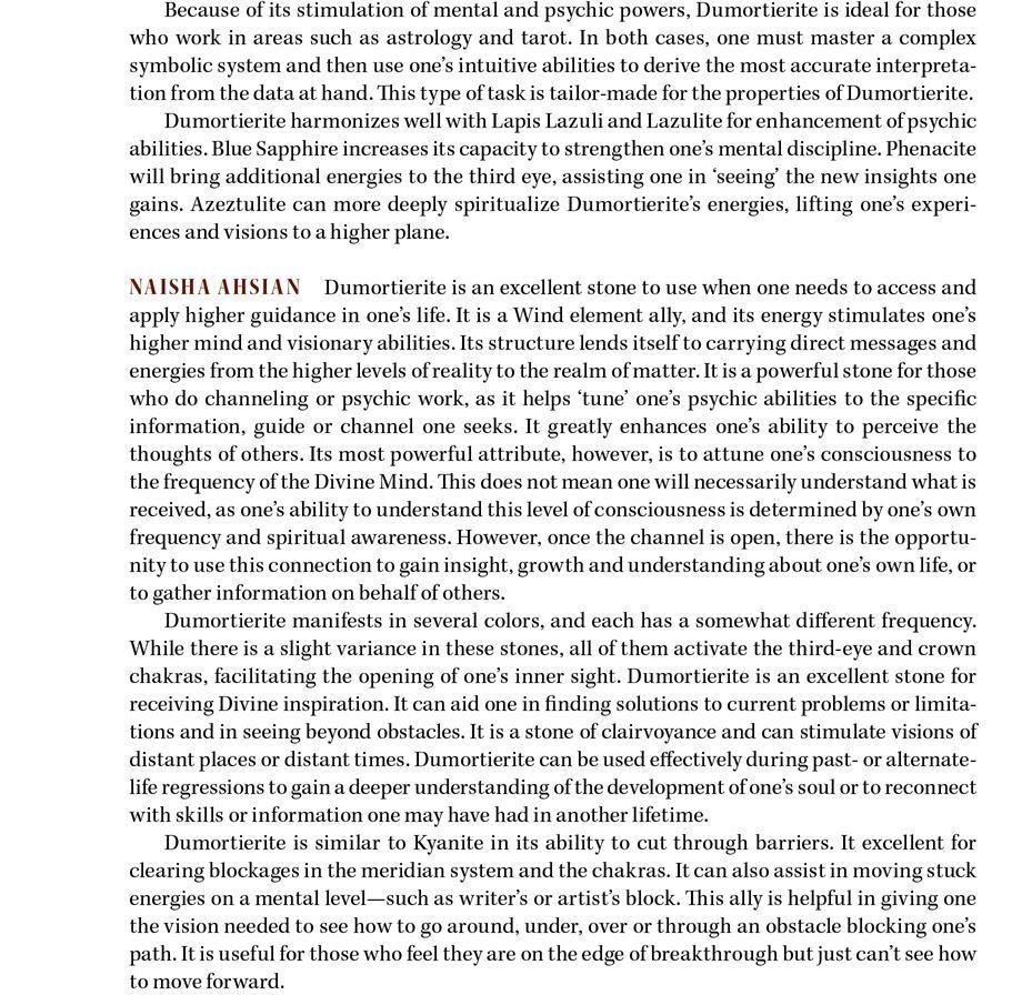 Dumortierite Metaphysical Properties