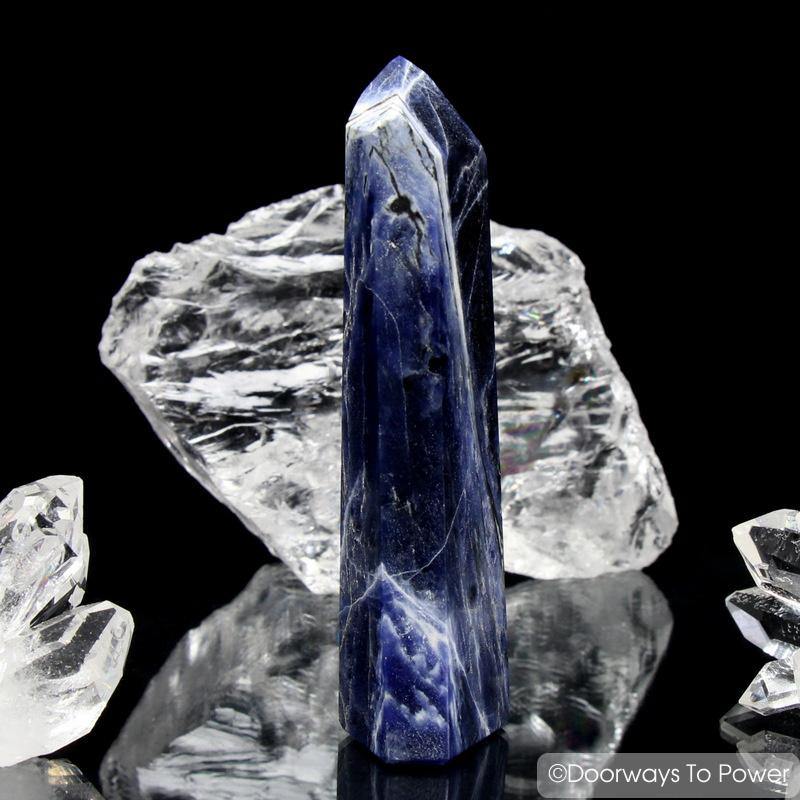 John of God Sodalite Casa Channeling Quartz Crystal Point