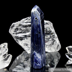 John of God Sodalite Casa Channeling Quartz Crystal Point