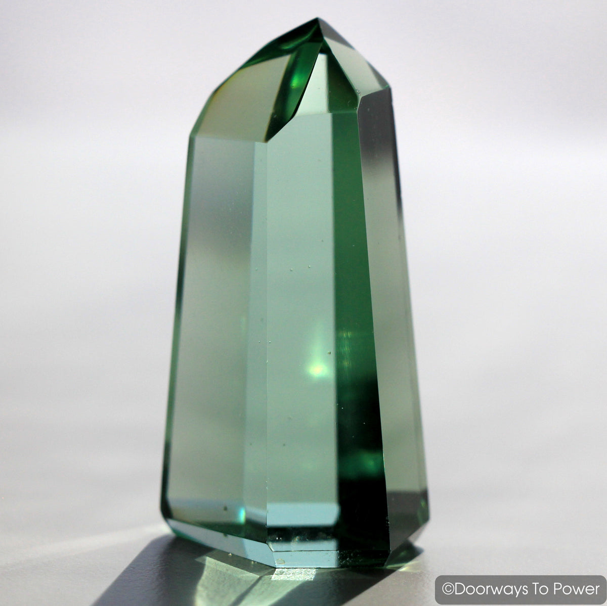 John of God Green Obsidian Casa Crystal Point Blessed & Energized