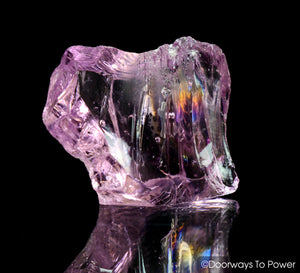 HGW Pink Andara Crystal 'Heart of God Within' w/ Striking Rainbows